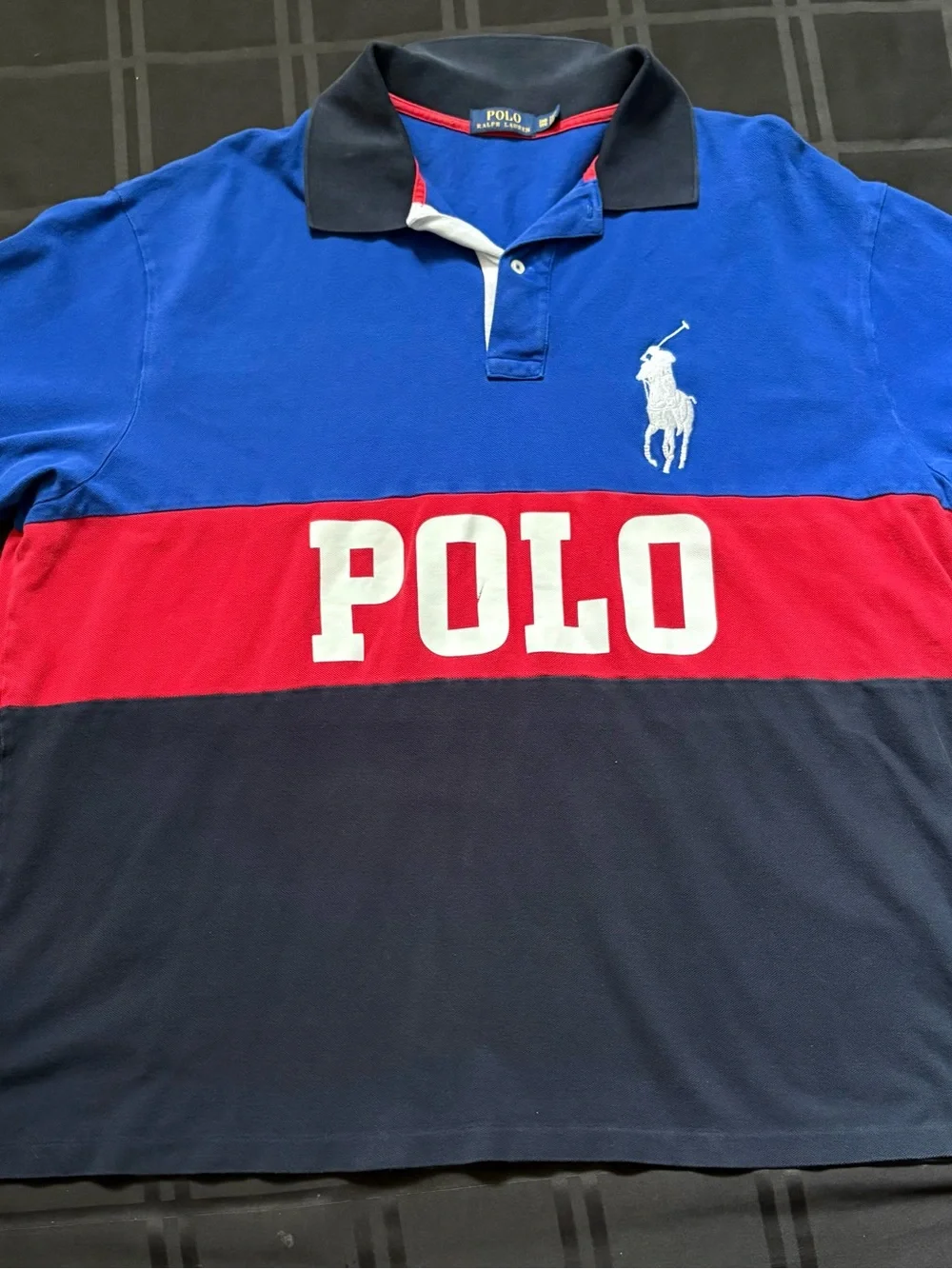 Polo Ralph Lauren Mens 3XB Big Pony Colorblock Polo Shirt Multi Color